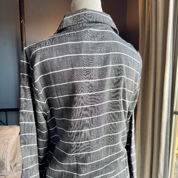 Koy Resort Grey Chambray Striped Swim  Cover Up Tunic NWT - Picture 6 of 9